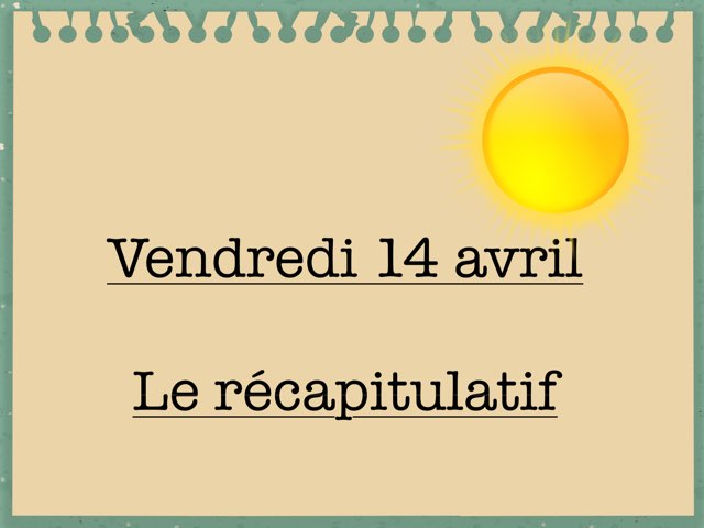 L - Ven14 - Récapitulatif  by Caroline Gozdek