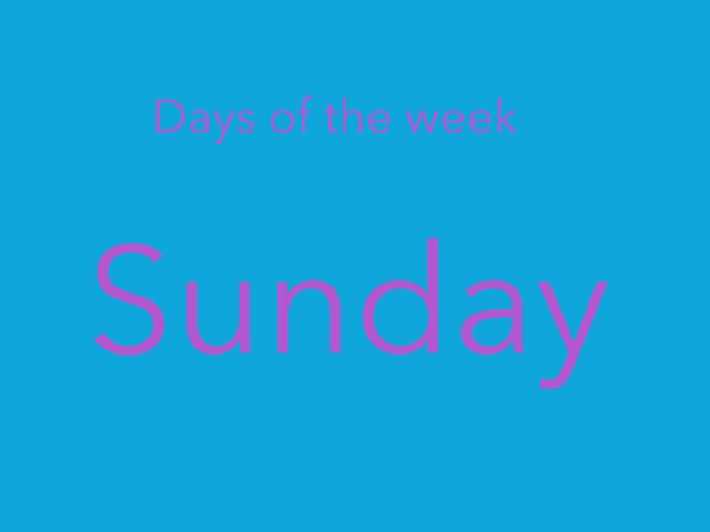 Days of the Week by Mariel Jardines