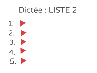 Dictée: LISTE 2 by 