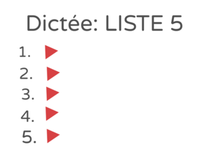 Dictée: LISTE 5 by 
