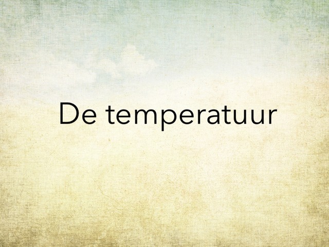 Temperatuur by Jora Kesteloot