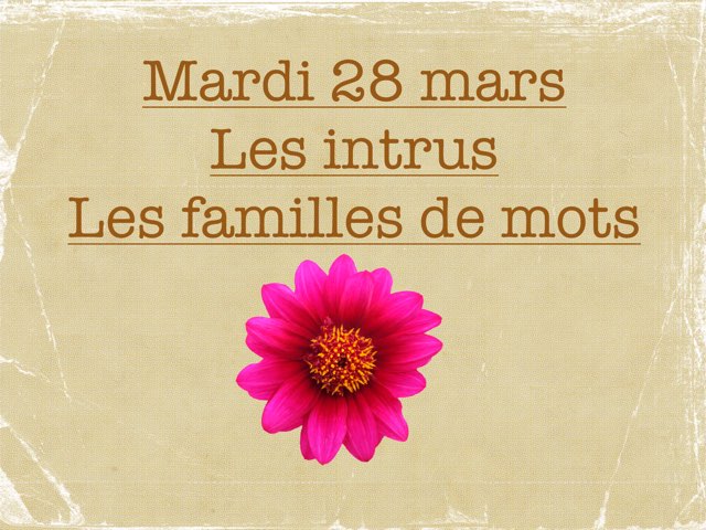 N - Mar28 - Les Intrus Et Les Familles  by Caroline Gozdek