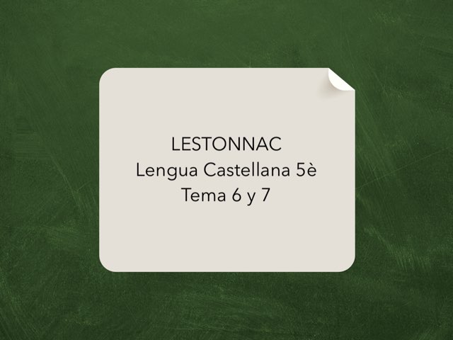 Lestonnac Lengua castellana 5 Tema 6-7 by Alex Carretero
