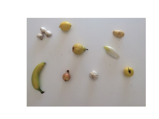 les fruits et légumes jaunes et blancs by Marion coutarel