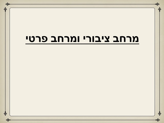 מרחב ציבורי ופרטי by Dana Palombo