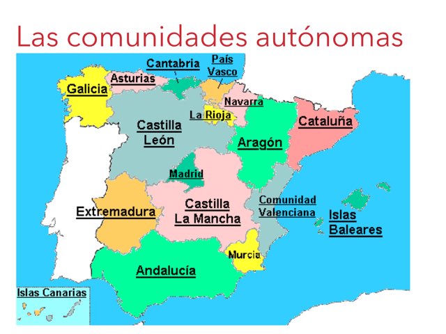 Las comunidades autónomas de España
 by Marisa Muñoz