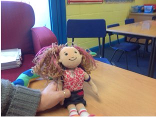 The ted has a blue jeans 
 by Mrs smith