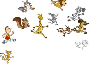 Running mammals by Karie Heinitz