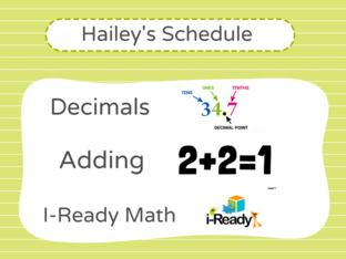 Hailey's Schedule by ALEXANDRIA RODRIGUEZ