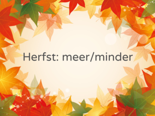 Herfst: meer/minder by Jana Bruffaerts