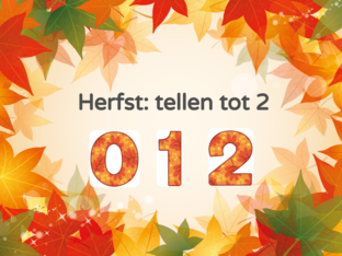 Herfst: tellen tot 2 by Jana Bruffaerts