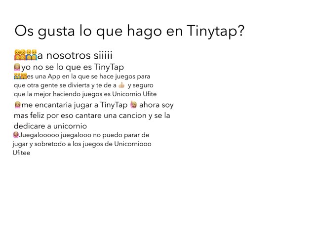 Juega A TinyTap Que Es Super Diverrr by Unicornio Ufite