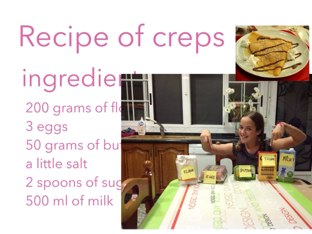 Este es un juego de receta de creps 
Espero que os guste  by jose luis torregrosa macia