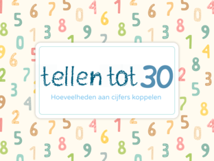 Kleuteronderwijs - Koppelen van hoeveelheden t/m 25 aan cijfers by Daisy Verwey