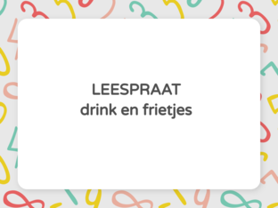 Leespraat drink en frietjes by Jana Pauwels