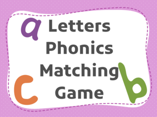 Letter Phonics Matching Game by Charmaine