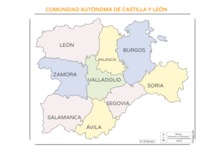 MAPA CASTILLA Y LEÓN by ÁNGELA GABELA