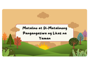 MATALINO AT DI-MATALINONG PANGANGASIWA SA LIKAS NA YAMAN by Jouseann Austria