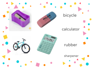 Match the pictures with the words by Viola Mae Hayag