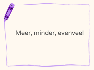 Meer minder evenveel 1.1 by Patricia Kennes