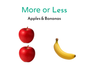 More or Less Apples & Bananas by Amy Shepherd