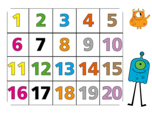 Numbers from 1 to 20 by angie Jiménez