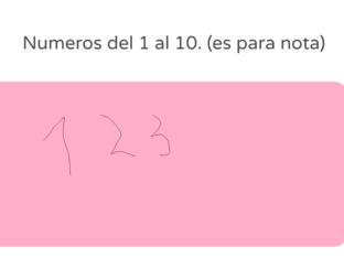 Numeros del 1 al 10.   (es para nota) by My rainbow