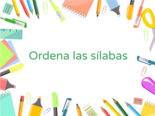 Ordenando sílabas by Asunción Hipólito Viveros
