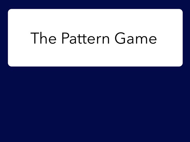 Pattern Game by Macon Andaya