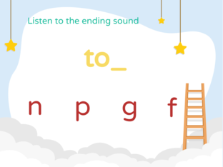 Phonics: n p g f listen to the ending sound by Teacher Abby