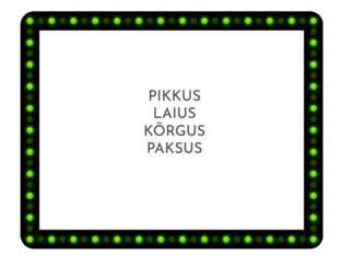 Pikkus-laius-kõrgus-paksus by Reelika Pikk