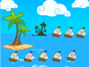 Piraten getallenlijn makkelijk by Laura Demarteau