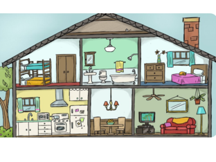 Puzzle Parts Of The House by 