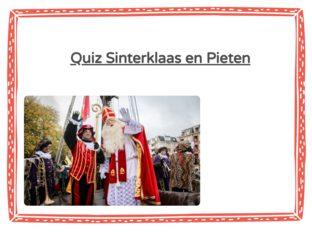 Quiz Sinterklaas en de Pieten by Natasja Marcelis