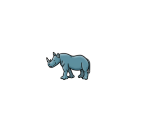 Rhino puzzle by umbrella isa