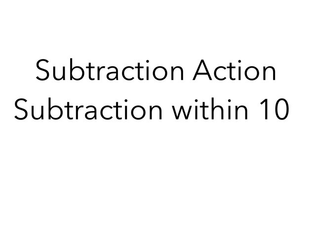Subtraction action by Katie Ritter
