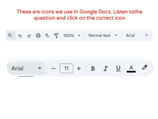 The Icons in Google Docs  by Monica