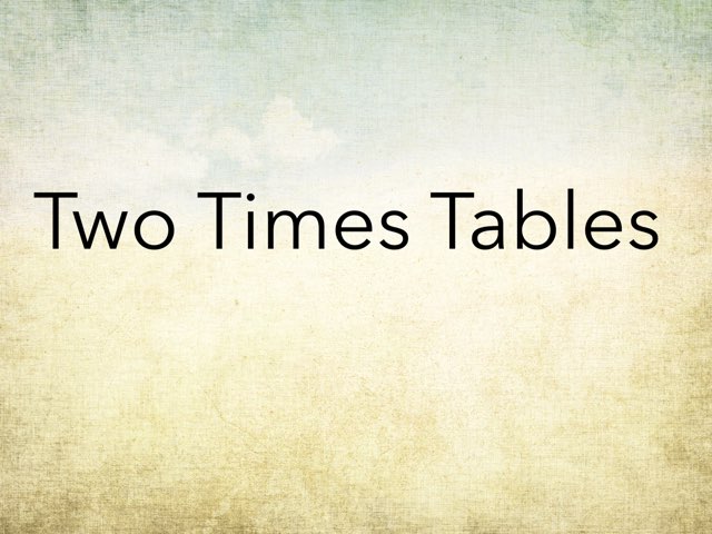 Two Times Tables by Nicole Pestell
