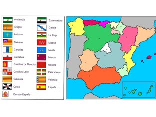 Mapa y banderas de España  by Myriam Torres