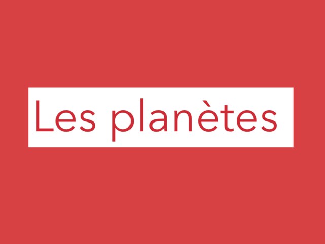 Les planète by Eloise Mc Carthy