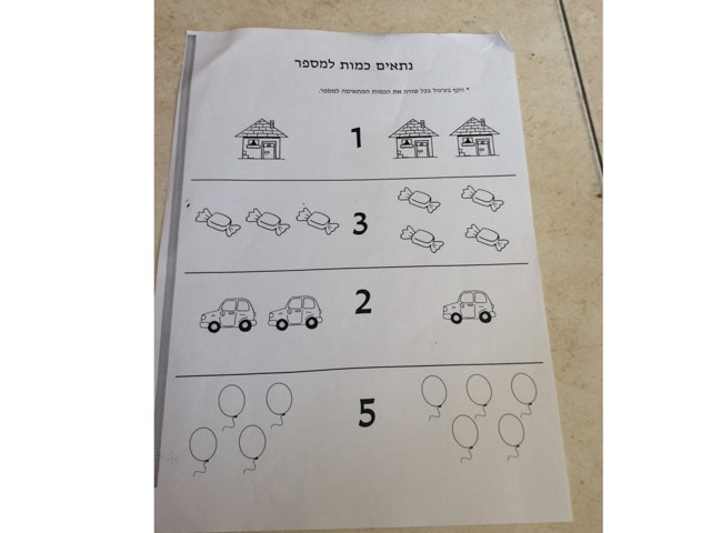 התאמה בין כמות למספר by Shira N Kobi Zacks