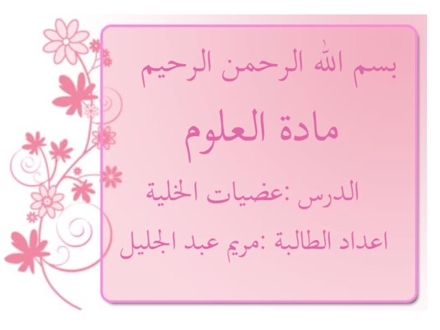 الخلايا  by Maram Abdul Jalil