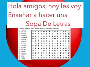 ¿Cómo Hacer Una Sopa De Letras? by Joshua Ortiz Zuluaga