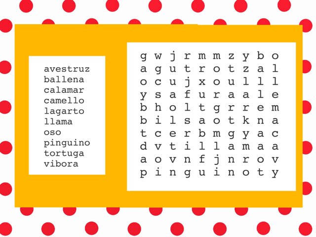 Vocabulario - Animales by Marybell Rodriguez