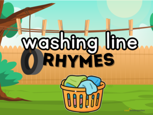 Washing Line Rhymes: Find the Pictures That Rhyme by Cool Kindergarten
