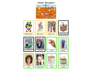 Woordenschat 2K, thema: "We spelen." by 