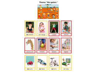 Woordenschat 2K, thema: "We spelen." by 