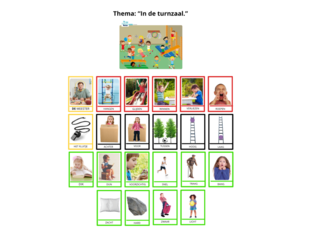 Woordenschat 3K, thema: "In de turnzaal." by 