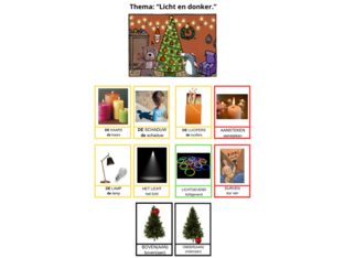 Woordenschat 3K, thema: "Licht en donker." by 