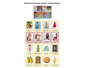 Woordenschat Matti, thema: "Goedemorgen 1". by 